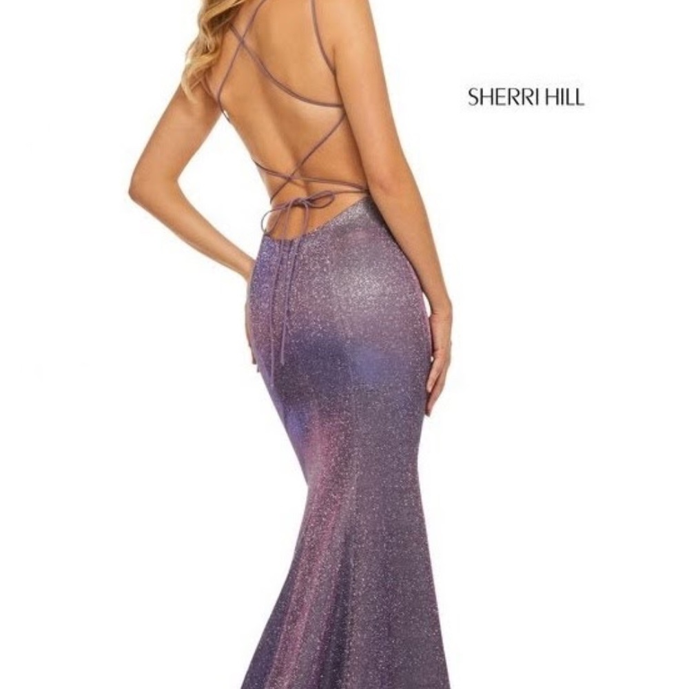 Sherri Hill 52614 in Electric Purple - Picture 2 of 3